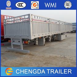 3 Axles Fence Cargo Trailer/ 50ton Livestock Transport Fence Trailer