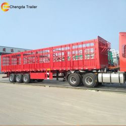 High Bed Cage Van Enclosed Cargo Horse Fence Semi Trailer