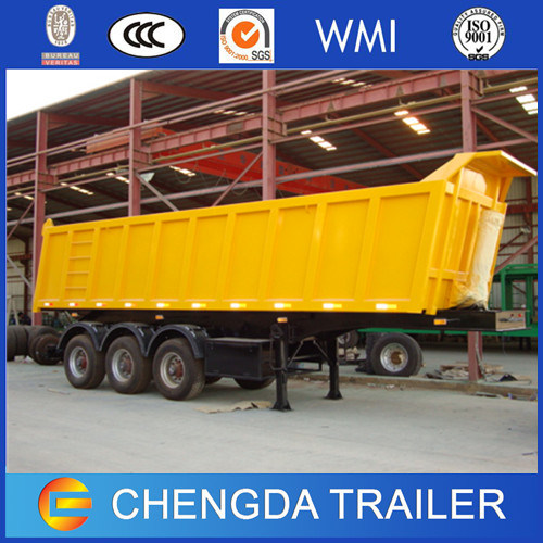 3axles Hyva Sand and Gravel Dumper Dump Trailer for Sale 