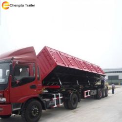 3 Axles Side Tipper Trailer Tractor Dump Truck Trailer for Sale