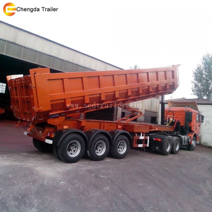 Faceoty 60 Ton 3axles Tipper Dump Trailer for Sale 