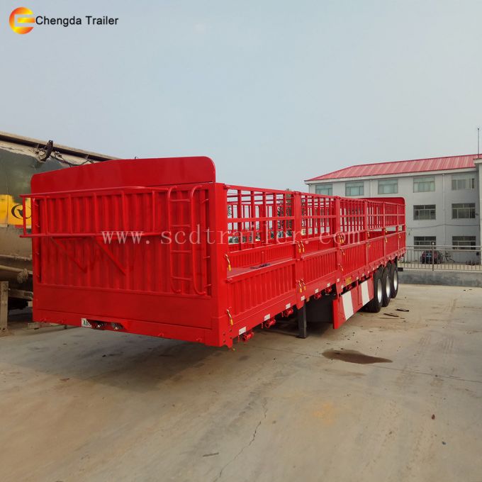 3 Axle Flatbed Cargo Full Trailer for Asia and Africa 