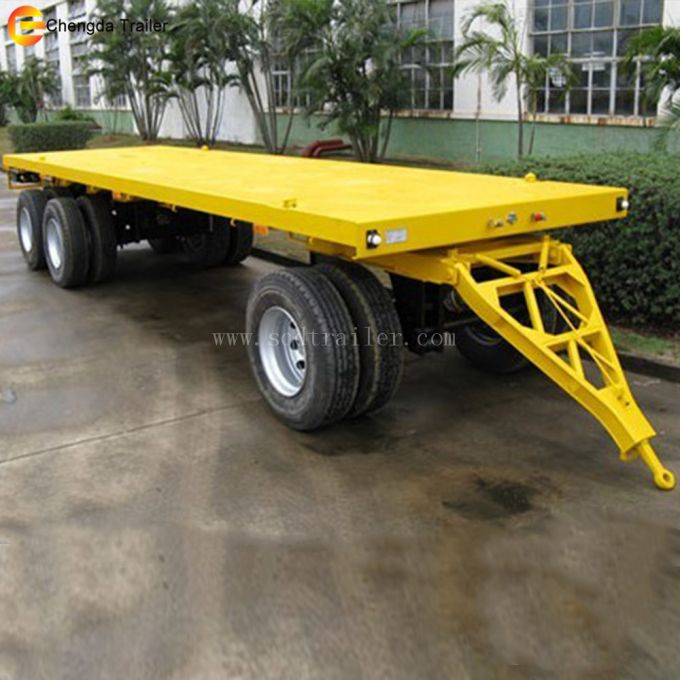 Factory Sale 3 Axles 2axles 20ton Faltbed Cargo Full Trailer 