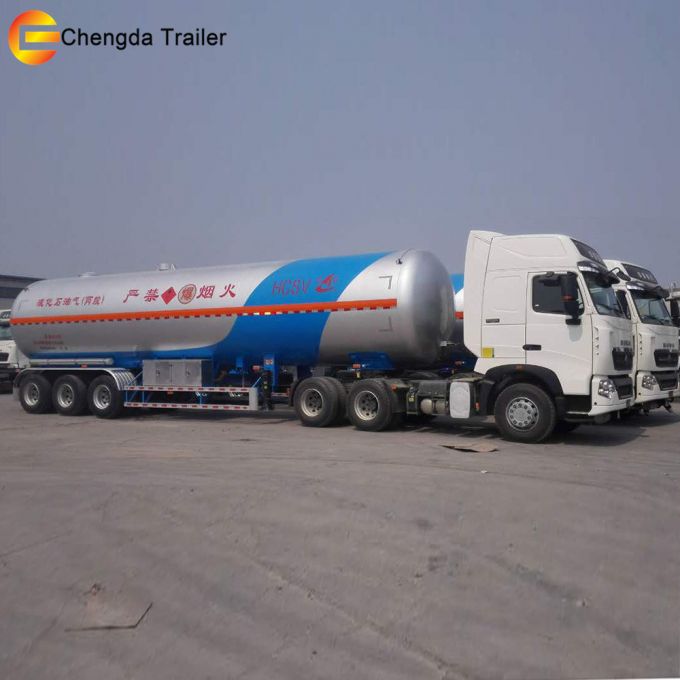 China Trailer Manufacture Tri Axle LPG Tank Trailer 