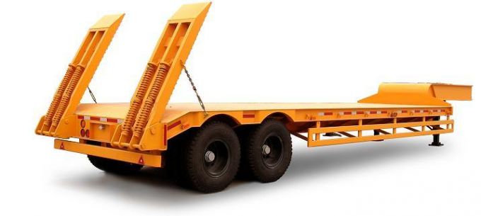 Cimc Two Axle Low Bed Semi-Trailer 