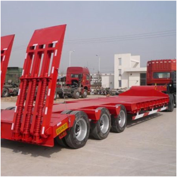 China Heavy Loading Flat Bed Trailer Dimensions 