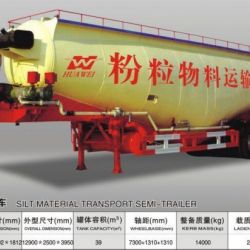 Bulk Cement Powder Material Tanker Semi Trailer