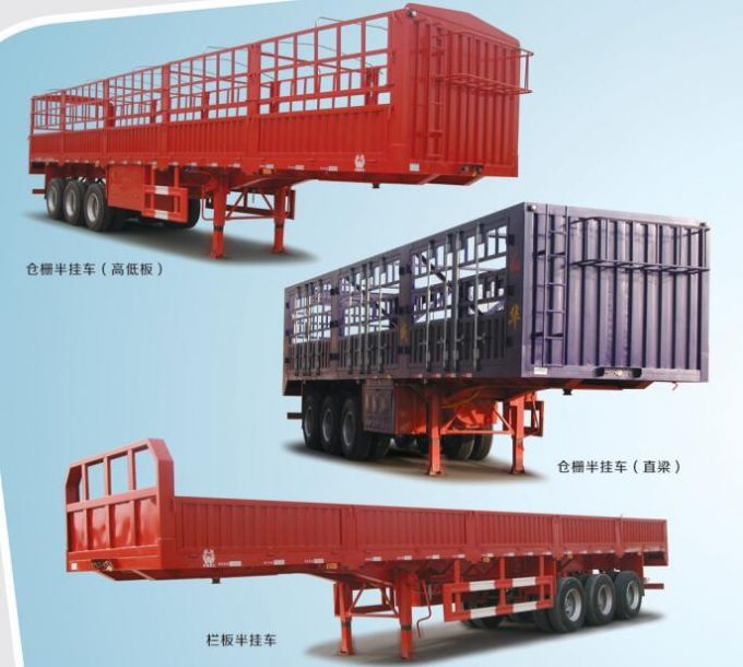 3 Axles Fence Stake Semi Trailer 