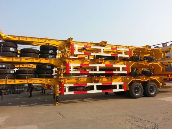 2 Axle/3 Axle 40′ Skeleton Container Semi Trailer 