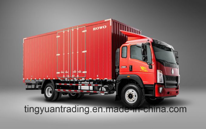 HOWO 4*2 Box Truck, Van Truck with 91 HP Diesel Engine 