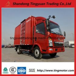 Cheap Sinotruk HOWO 4X2 6 Tires Small Cargo Truck Box Truck for Sale