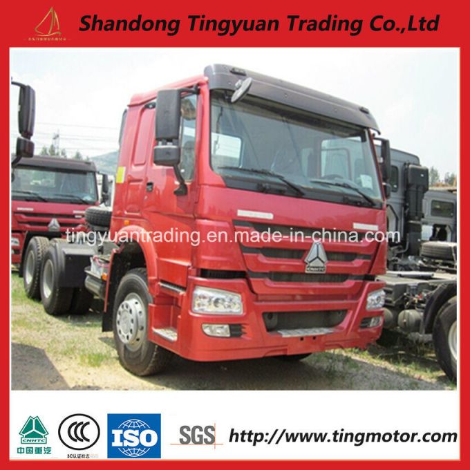 Chinese HOWO 10 Wheels 371HP Tractor Trailer Truck for Sale 