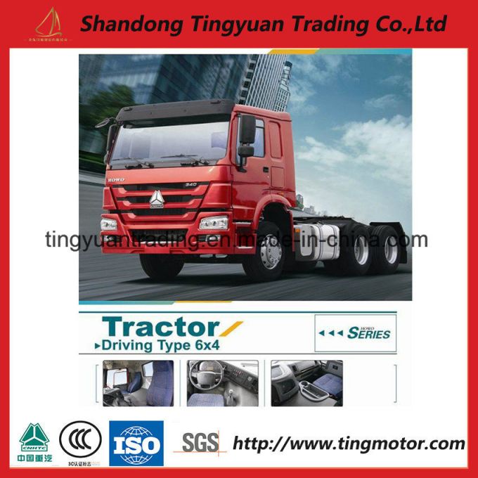 HOWO 6X4 Tractor Truck 371 HP Traction Weight 40ton 