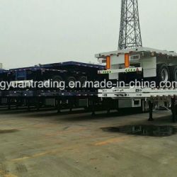 China 3 Axles Flatbed Container Chassis Semi Trailer 40FT Trailers for Sale