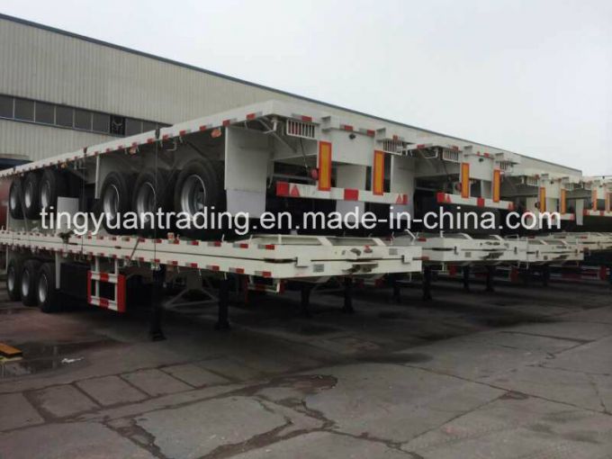 3 Axles Flatbed Container Chassis Semi Trailer 40FT Trailers for Sale 