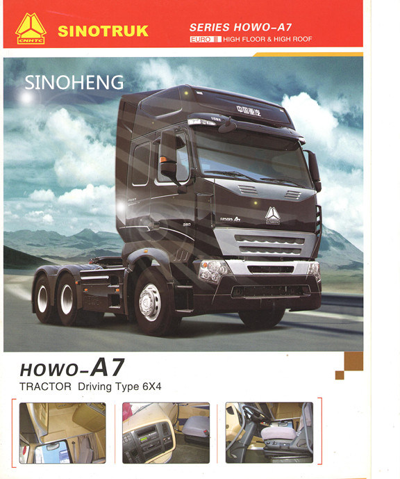 Sinotruk HOWO A7 Driving 6X4 10wheels Tractor Truck 