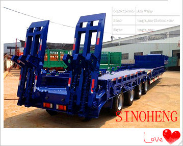 Low Bed Semi Trailer with 4 Axle 