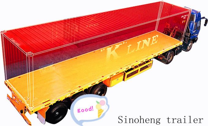 40ft 3axles Good Price Flat Bed Semi Trailer 