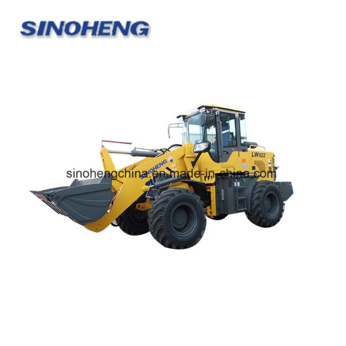 Small 4 Wheel Drive Tractor with Front Loader 2 Ton Wheel Loader 