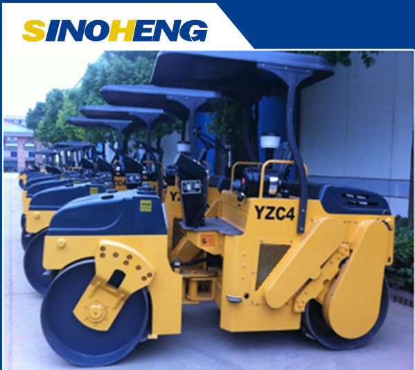 Hot Selling Double Drum Vibratory Road Machine Roller 4 Ton 