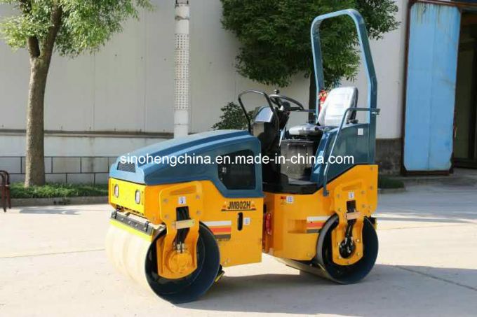 Mini Road Roller 2 Ton Full Hydraulic Double Drum Vibratory Compactor 