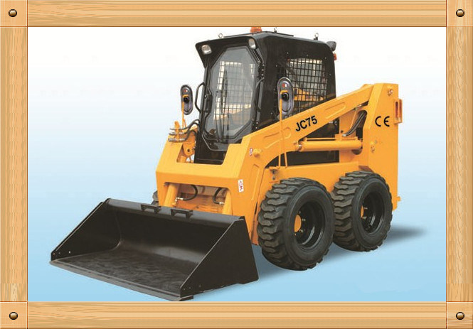 Ce 1000kg 55kw 0.5m3 Skid Steer Loader Jc75 