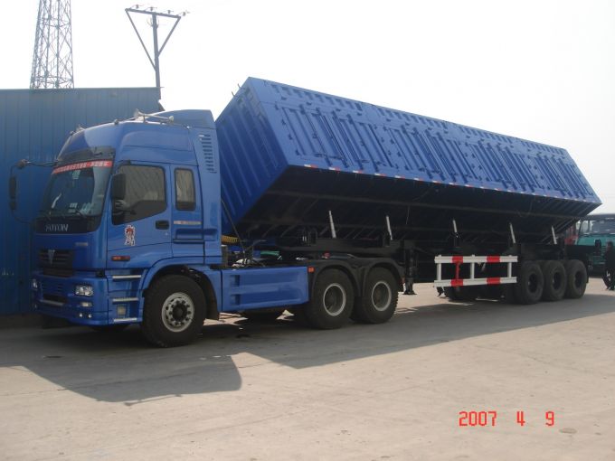 3 Axles 35t Side Dump Semi-Trailer 