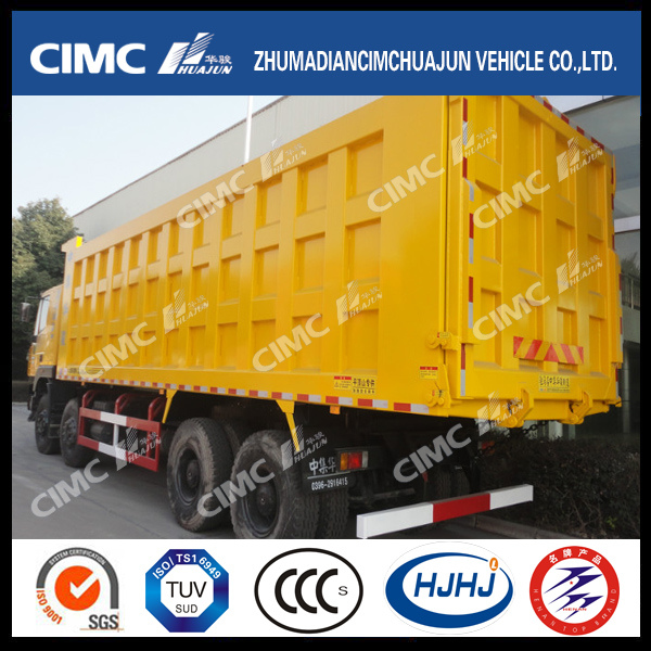 Shacman 8*4 Dump Truck with Cimc Huajun Strengthened Cargo Box 