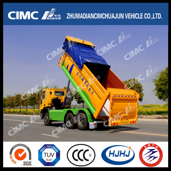 Cimc Huajun Intellectual Control Cover Dump Truck for City Garbage 