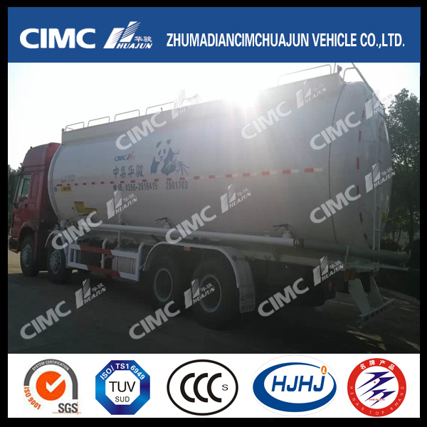 Cimc Huajun 8*4 35cbm Powder Tank Truck 