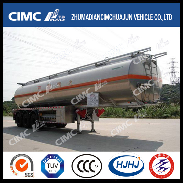 Cimc Huajun High Standard 35cbm Aluminium Alloy Fuel Tank Trailer 