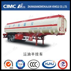 Cimc Huajun 40cbm Carbon Steel 2axle Fuel/Oil/Gasoline/Disel Tanker