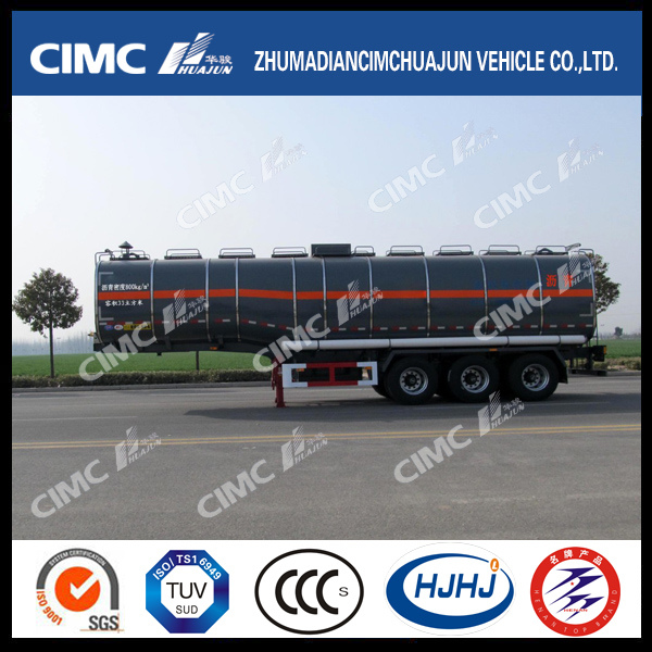 Cimc Huajun Hot Sale 3axle Bitumen Tanker 