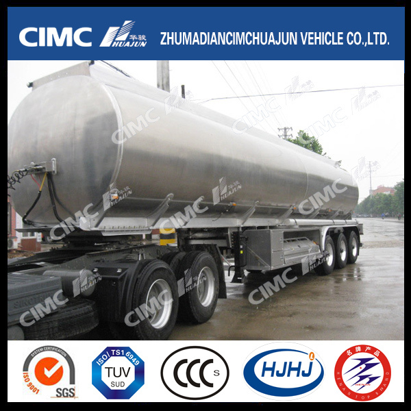 Cimc Huajun 45cbm Aluminium Alloy Gasoline/Petrol Tanker with Competitive Price 