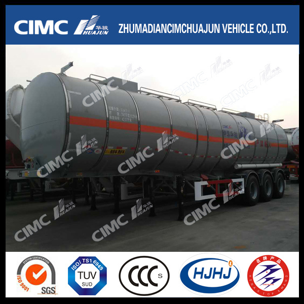 Cimc Huajun 42cbm 3axle Crude Oil Tanker for Sale 