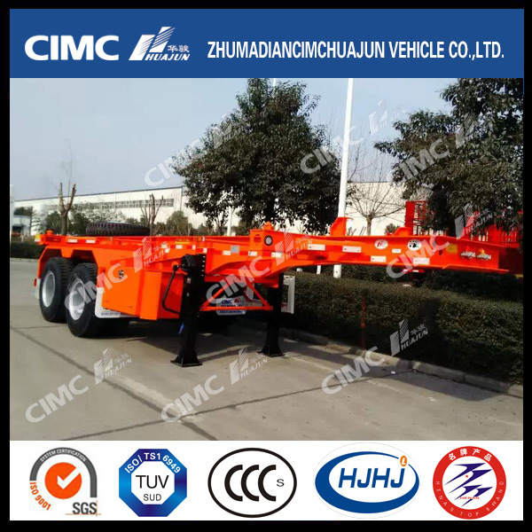 Cimc Huajun Hot Sales Overseas 2axle Skeleton Container Semi-Trailer 