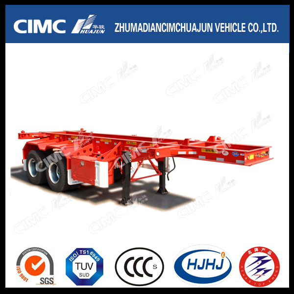 20FT 3axle High Tensile Steel Skeleton Container Semi Trailer 