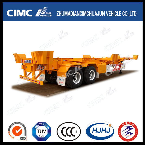 Cimc Huajun 40FT 2axle Skeleton Terminal Semi-Trailer 