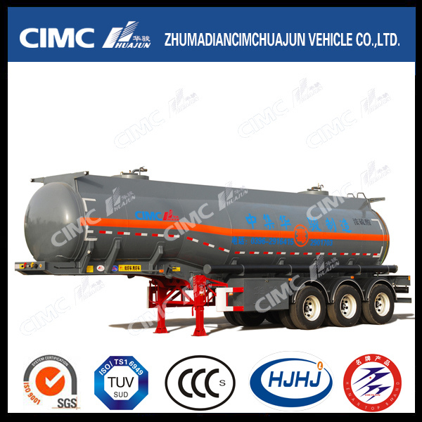 Cimc Huajun 20m3 3 Axle Sulfuric Acid Tanker 