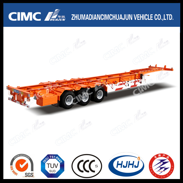 53FT 3axle High Tensile Steel Skeleton Container Semi-Trailer with Gooseneck 