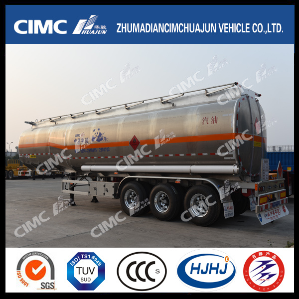 Cimc Huajun Oblong-Shaped Aluminium Alloy Fuel/Gasoline/LPG/Oil/Liquid Tanker 