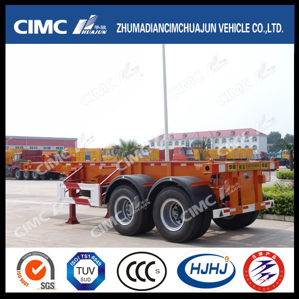 Cimc Huajun 20FT 2axle Skeleton Container Semi-Trailer 