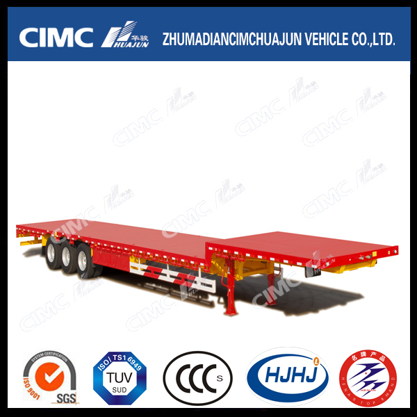 Hot Cimc Huajun 17.5m 3axle Lowbed Semi Trailer 