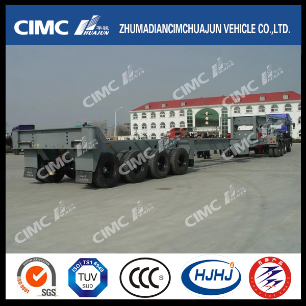 4axle Extended-Beam Low Bed Semi Trailer for Oil Drilling Purpose 