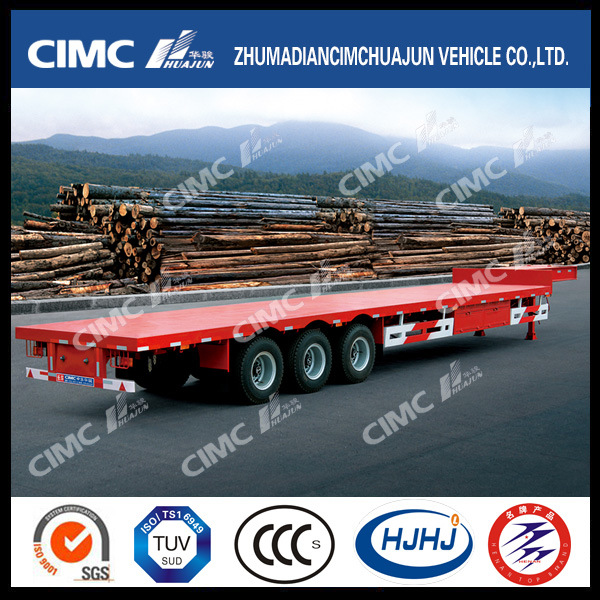 Cimc Huajun 3axle Low Bed Semi Trailer with Lower Gravity 