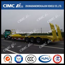 Cimc Huajun Hot Sale 14.5m Lowbed Semi Trailer with Rotating Side-Support