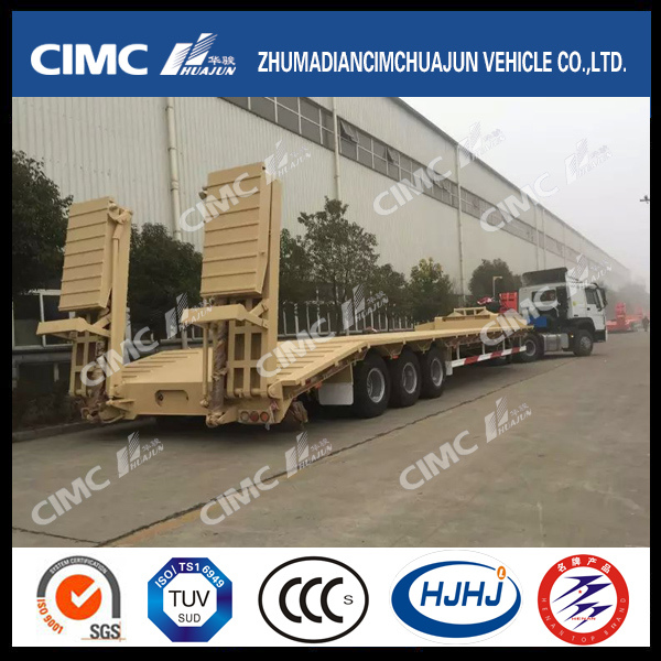 Hot Sale Cimc Huajun 13m Lowbed Semi Trailer 