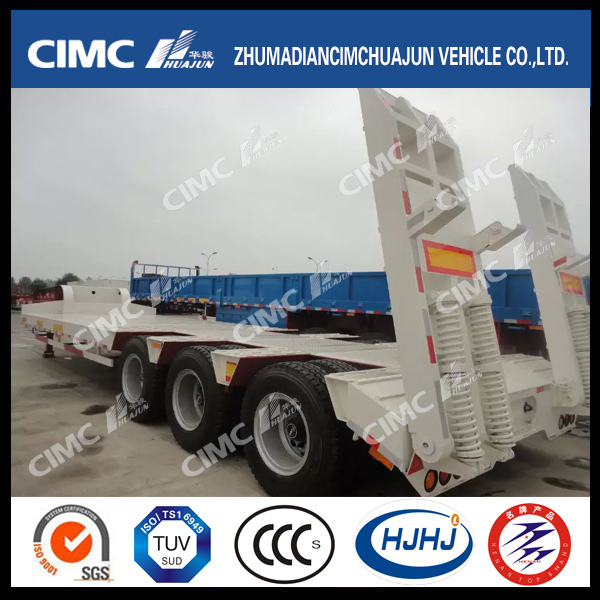 High Quality Cimc Huajun 13m Lowbed Semi-Trailer 