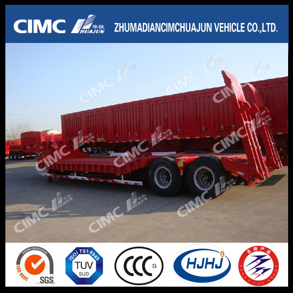 12.5m Concave-Beam Lowbed Semi-Trailer Without Cover on Tire 