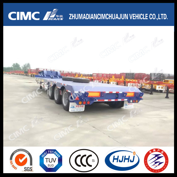 Top Brand Cimc Huajun 3axle Lowbed Semi Trailer 